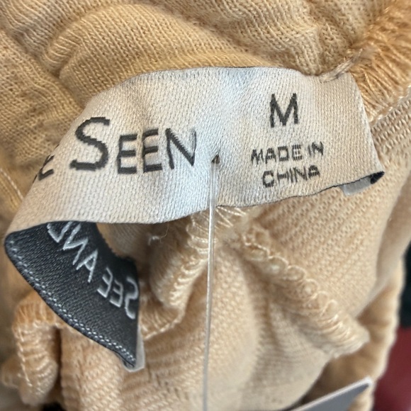 Women's Quilted Tan Athletic Shorts - Picture 3 of 4